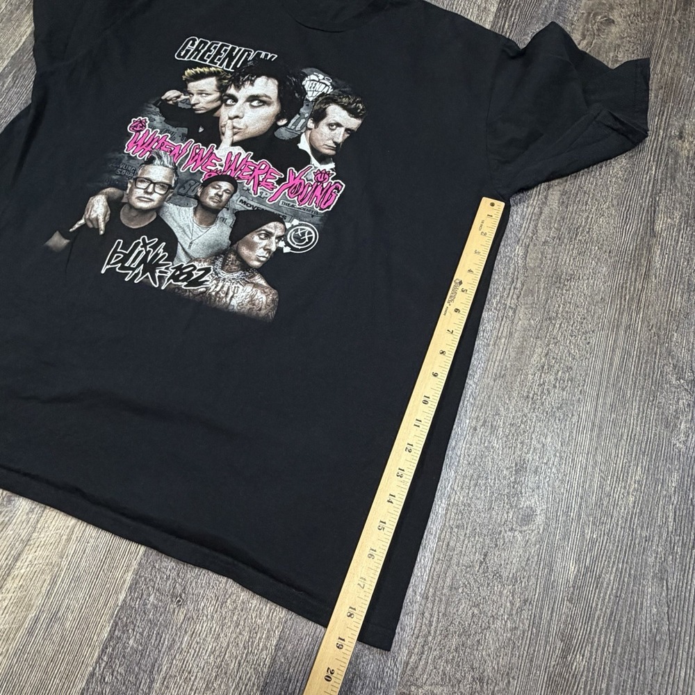 When We Were Young Festival 2023 T-Shirt Green Day Blink-182 Black Tee Men's 2XL - Picture 9 of 10
